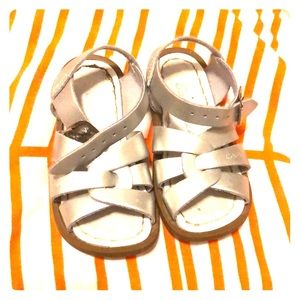 Silver salt water sandals